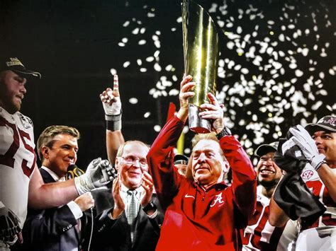 nick saban national championship record|More.